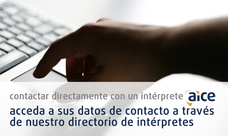 Contactar directamente con un intérprete aice 